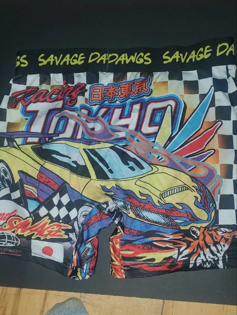 Puma Savage Dawgs Multi-Color Racing Print Boxer Briefs